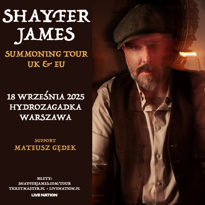 Mateusz Gędek wystąpi przed warszawskim koncertem Shayfera&nbsp;James’a