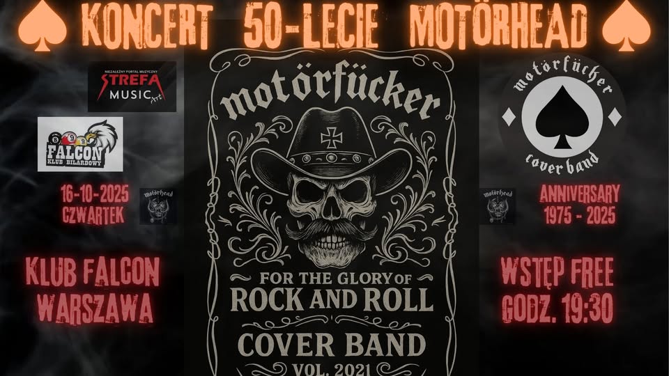 Motörfücker – Koncert z okazji 50-lecia Motörhead w Klubie Falcon ! 